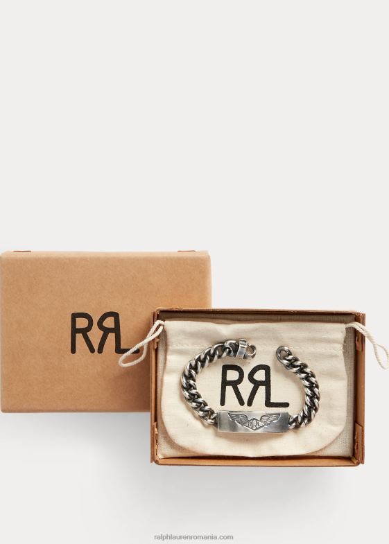 argint bărbați Ralph Lauren brățară de identitate din argint sterlină realizată manual 046888883