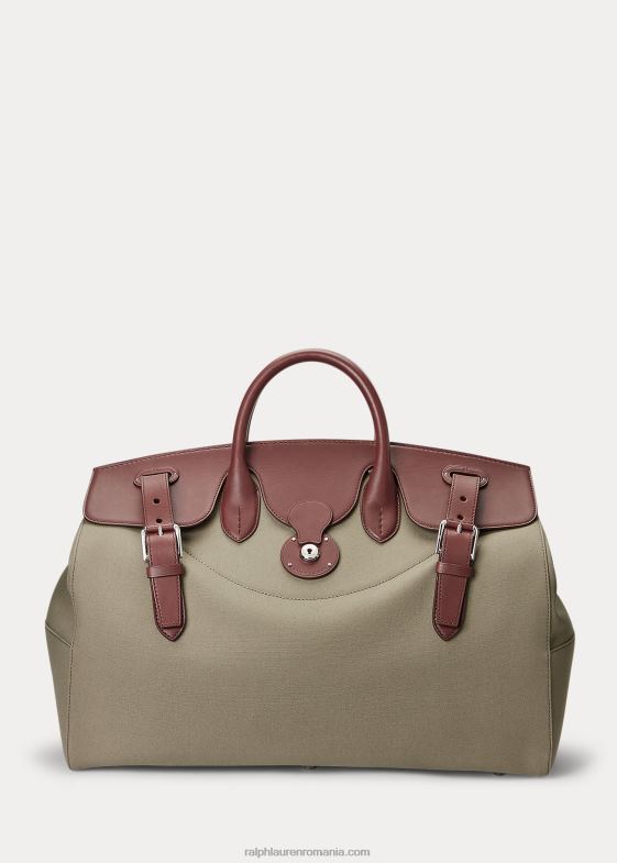 bronzat bărbați Ralph Lauren geantă cooper din pânză cu finisaje din piele 046889015