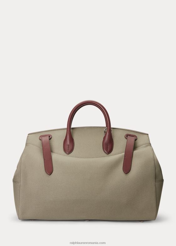 bronzat bărbați Ralph Lauren geantă cooper din pânză cu finisaje din piele 046889015