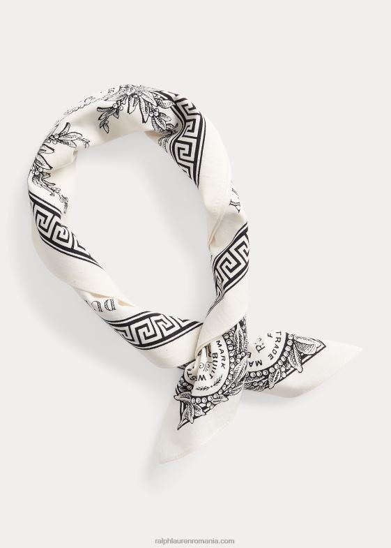 alb negru bărbați Ralph Lauren bandana grafica din bumbac 046885484