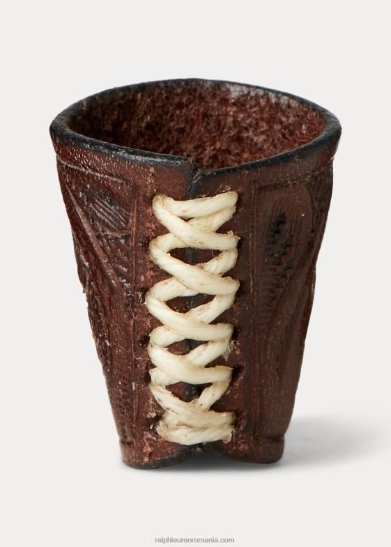 maro bărbați Ralph Lauren glisor bandana din piele prelucrat manual 046888884