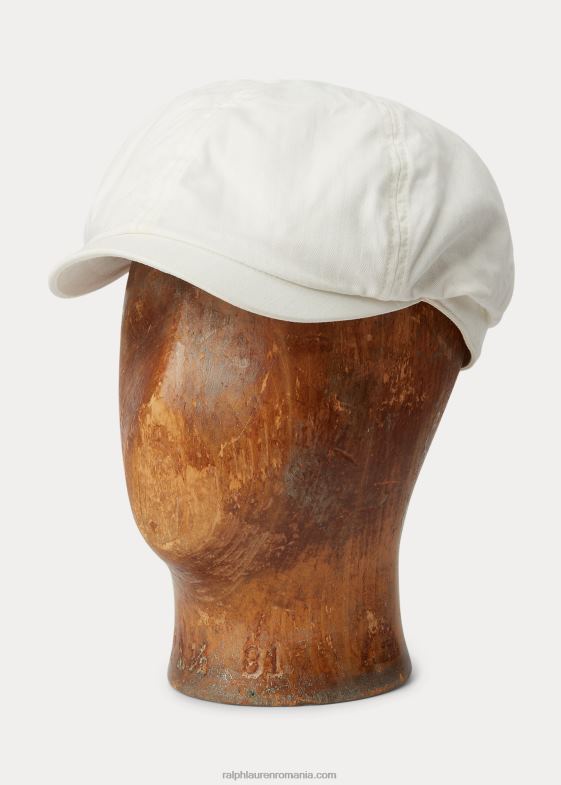 alb antic bărbați Ralph Lauren șapcă de știri din twill în oase de pește 046882228