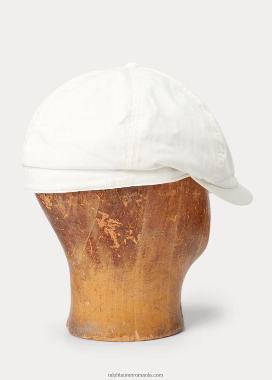 alb antic bărbați Ralph Lauren șapcă de știri din twill în oase de pește 046882228