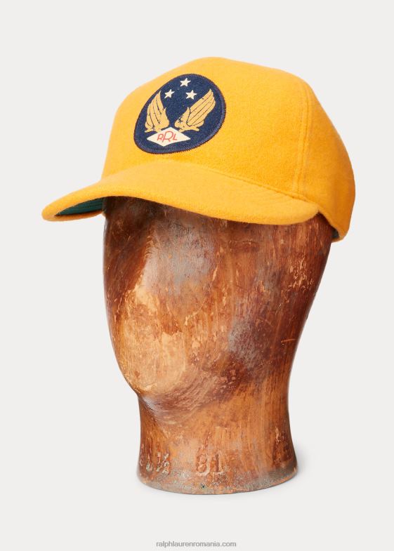 aur de epocă bărbați Ralph Lauren șapcă din pâslă cu logo înaripat 046888868