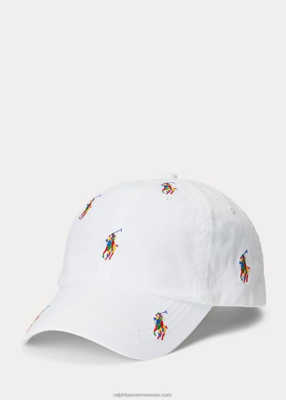 ceramică albă/multi bărbați Ralph Lauren șapcă cu minge chino peste tot 046882360