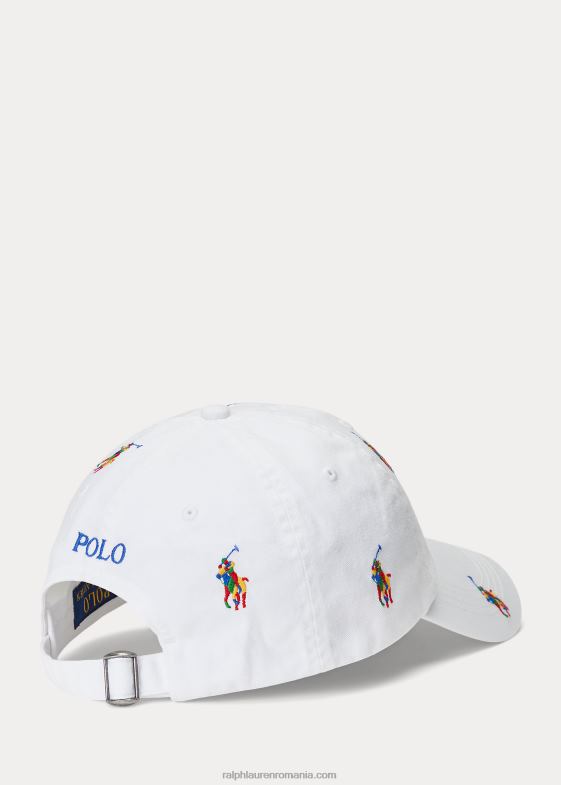 ceramică albă/multi bărbați Ralph Lauren șapcă cu minge chino peste tot 046882360