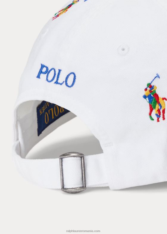 ceramică albă/multi bărbați Ralph Lauren șapcă cu minge chino peste tot 046882360