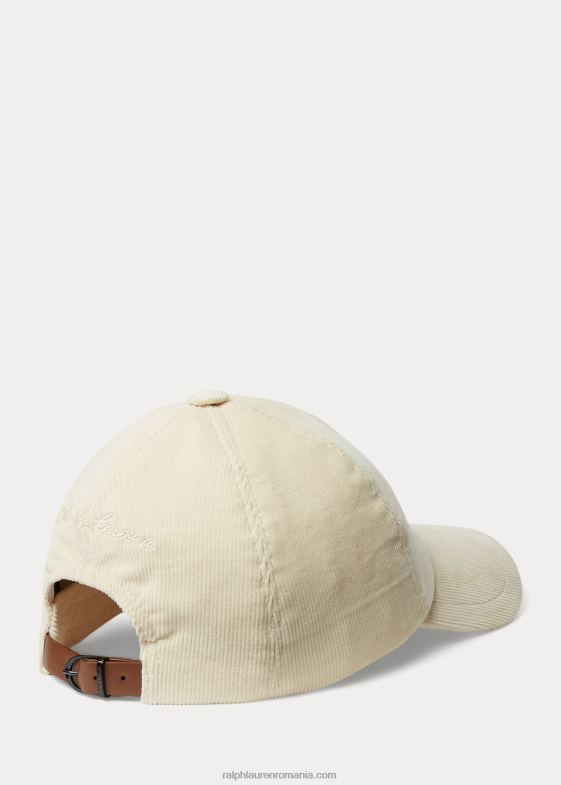 crema clasica bărbați Ralph Lauren șapcă minge din catifea 046888917