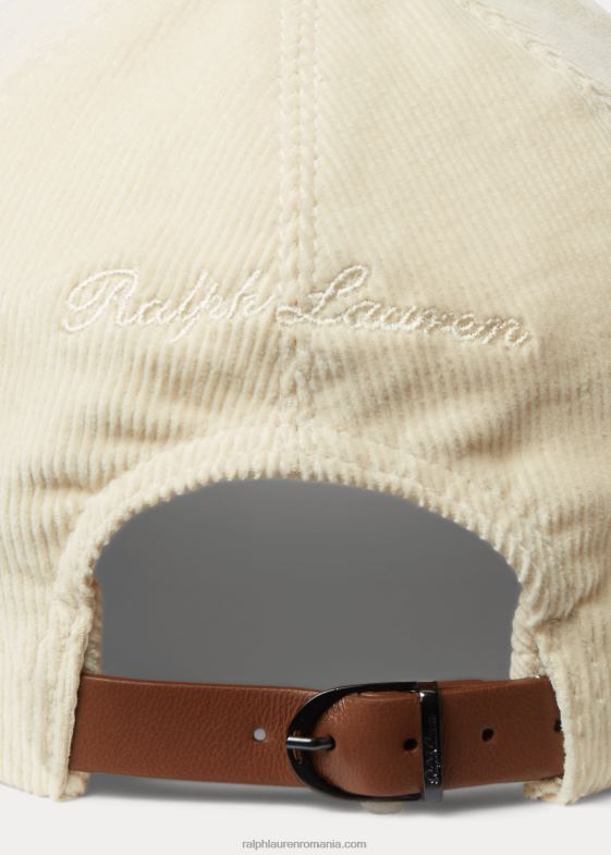 crema clasica bărbați Ralph Lauren șapcă minge din catifea 046888917