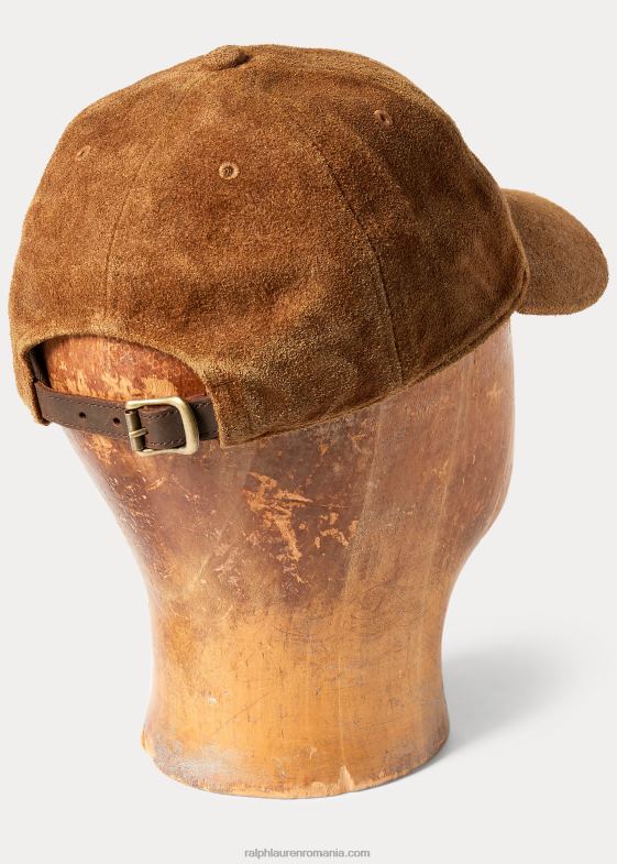 maro bărbați Ralph Lauren șapcă cu minge din piele intoartă 046888874