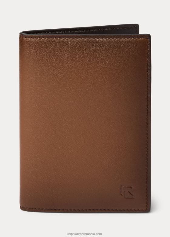 castan bărbați Ralph Lauren husa pașaport din piele de vițel lustruită 046889002