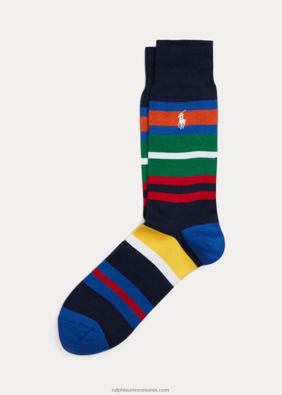 marina bărbați Ralph Lauren ciorapi pantaloni cu dungi din bumbac amestecat 046882370