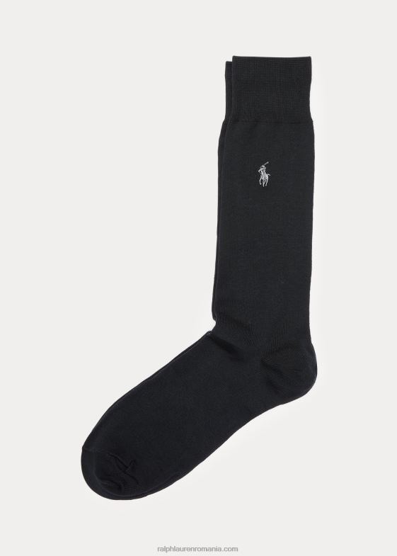 negru bărbați Ralph Lauren ciorapi pantaloni din bumbac elastic 046888790