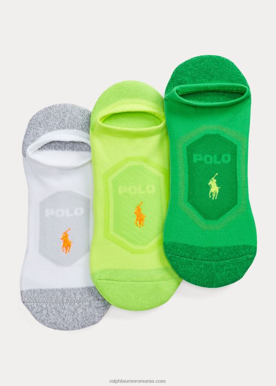 neon bărbați Ralph Lauren Pachet de 3 șosete cu căptușeală tech 046882316