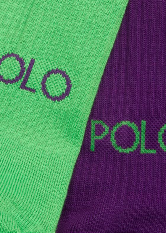 neon bărbați Ralph Lauren șosete echipaj cu logo, pachet de 6 046882308