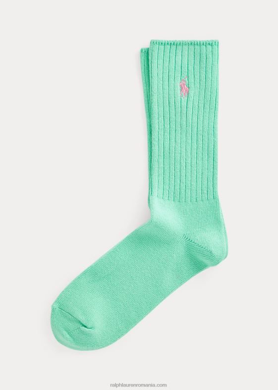 verde deschis bărbați Ralph Lauren șosete crew din amestec de bumbac 046882608
