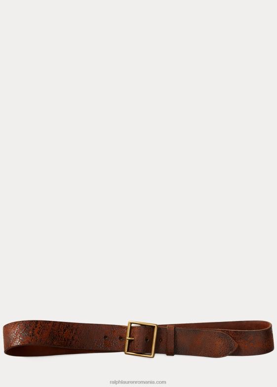 bronz îndurerat bărbați Ralph Lauren curea din piele învechită 046888894