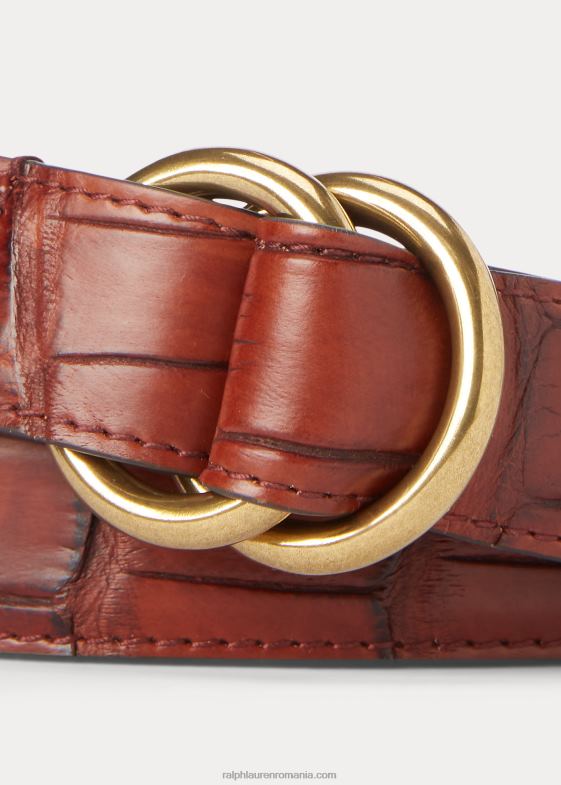 coniac bărbați Ralph Lauren centură de aligator inelară 046888994