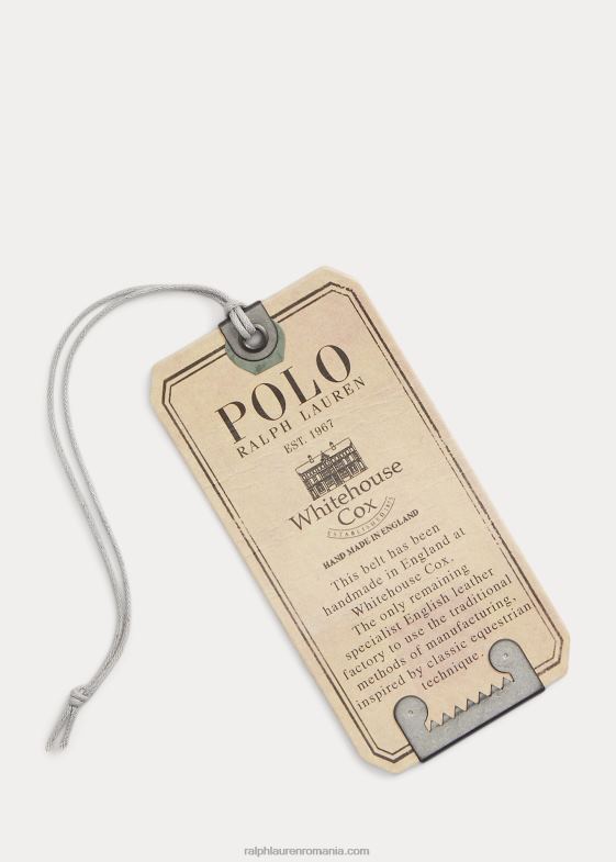 maro bărbați Ralph Lauren curea din piele de căpăstru împletit 046882396