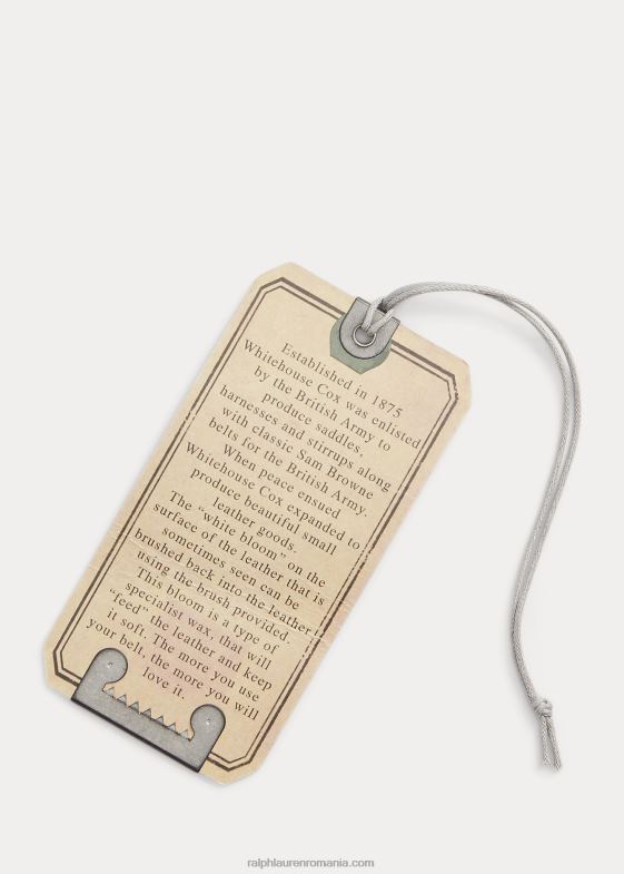 maro bărbați Ralph Lauren curea din piele de căpăstru împletit 046882396