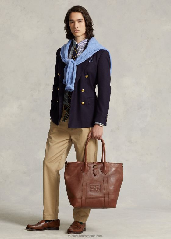 şa bărbați Ralph Lauren geanta din piele strânsă de patrimoniu 046882338