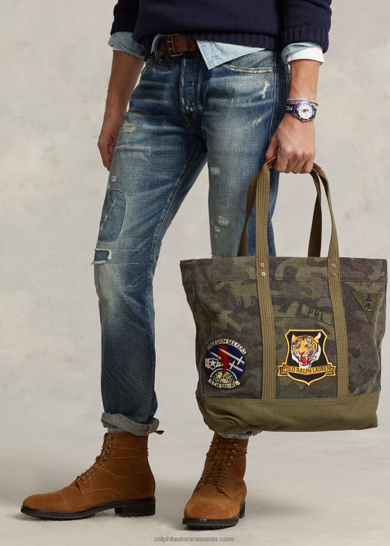 camuflaj bărbați Ralph Lauren toc de pânză 046888769