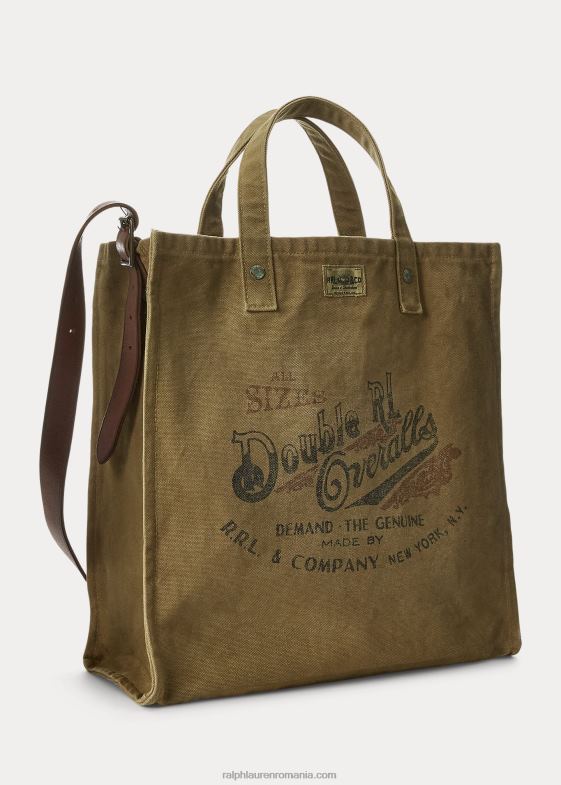 kaki bărbați Ralph Lauren geanta pentru dulgher din pânză cu logo 046888827