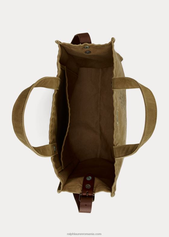 kaki bărbați Ralph Lauren geanta pentru dulgher din pânză cu logo 046888827
