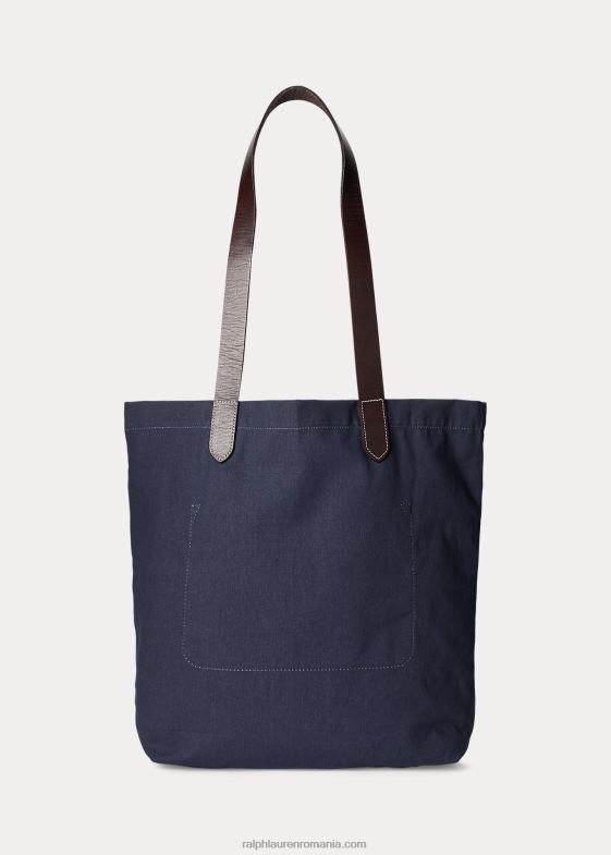 marina newport bărbați Ralph Lauren toc shopper din pânză cu imprimeu ecvestru 046882212