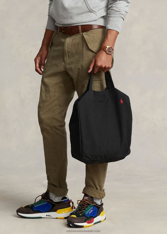 negru bărbați Ralph Lauren tote shopper din pânză 046885245