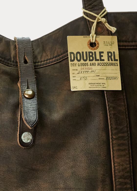 negru peste maro bărbați Ralph Lauren geanta din piele 046885150