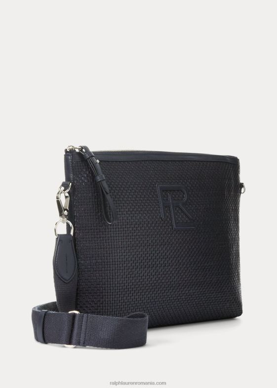 președinte marinei bărbați Ralph Lauren geantă messenger din piele de vițel împletită 046888960