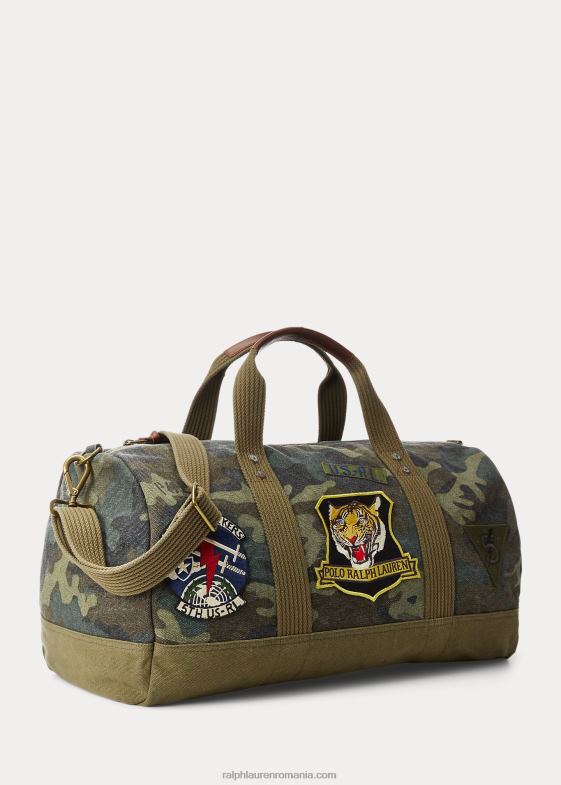 camuflaj bărbați Ralph Lauren geancă din pânză cu plasture de tigru 046888766