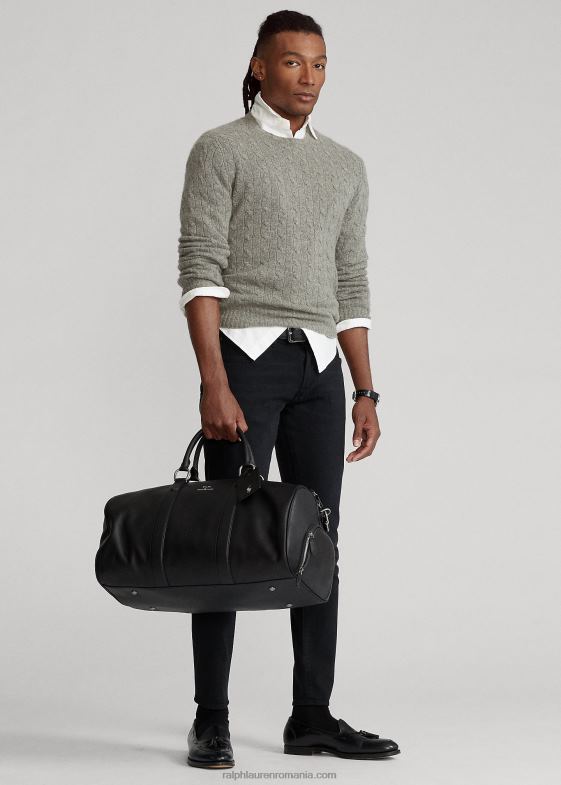 negru bărbați Ralph Lauren borcană din piele netedă 046882235