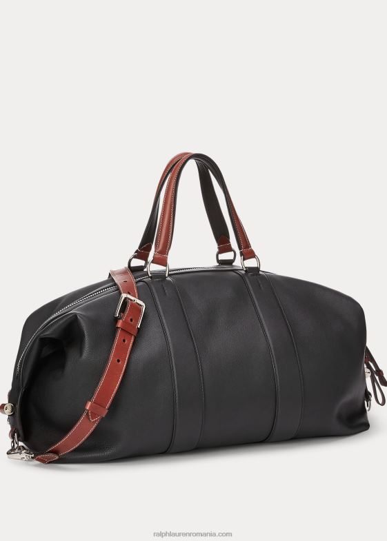 negru bărbați Ralph Lauren duffel darwin din piele de vițel 046889023