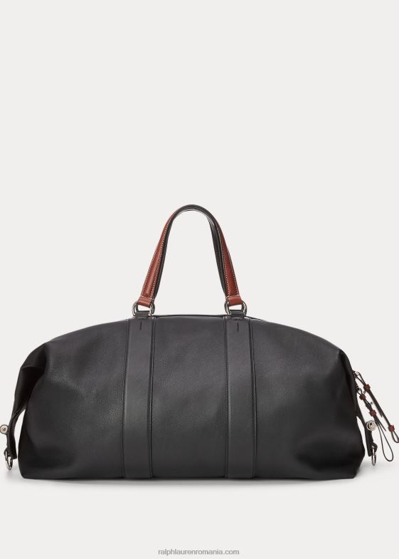 negru bărbați Ralph Lauren duffel darwin din piele de vițel 046889023