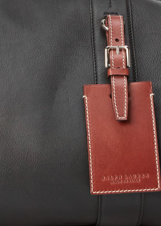 negru bărbați Ralph Lauren duffel darwin din piele de vițel 046889023