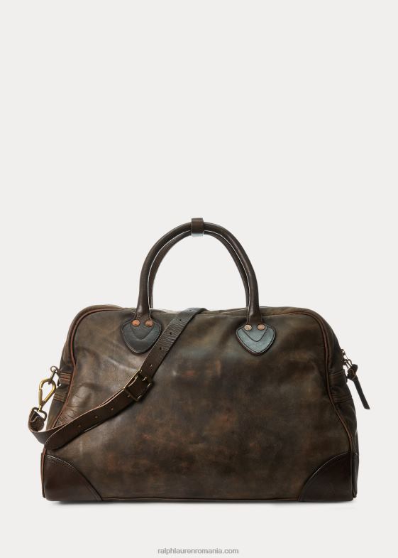 negru peste maro bărbați Ralph Lauren borcană din piele 046885154