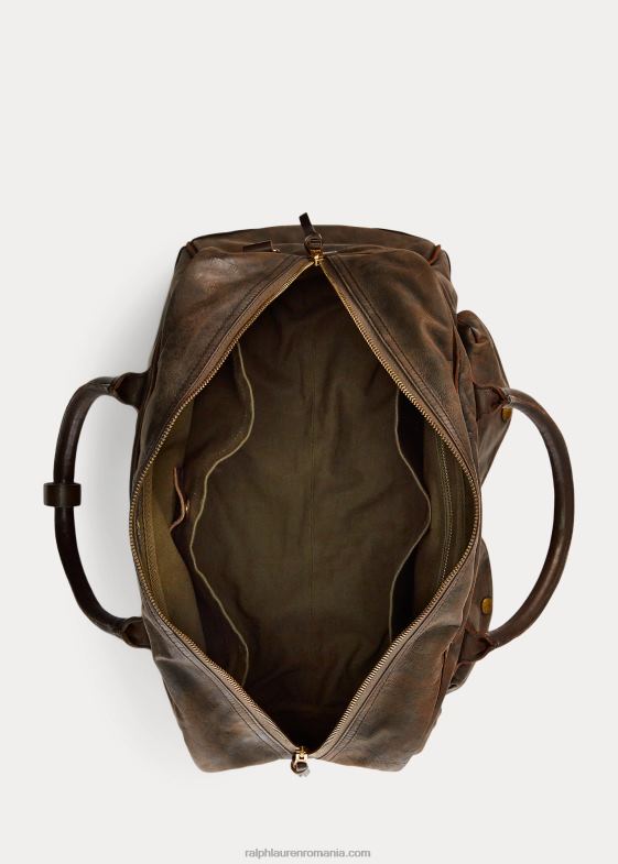 negru peste maro bărbați Ralph Lauren borcană din piele 046885154