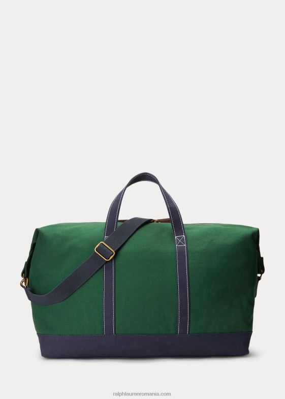 newport navy/new forest bărbați Ralph Lauren duffel din pânză cu logo brodat 046882480
