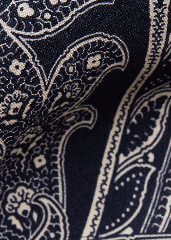 bleumarin/alb aproape bărbați Ralph Lauren cravată din mătase paisley lucrată manual 046888828