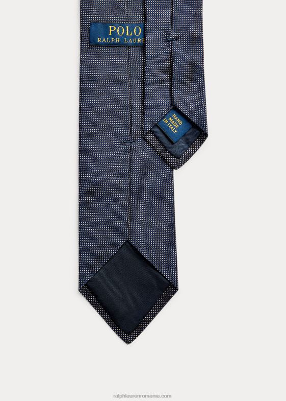 bleumarin/alb bărbați Ralph Lauren cravată îngustă din mătase cu puncte 046882649