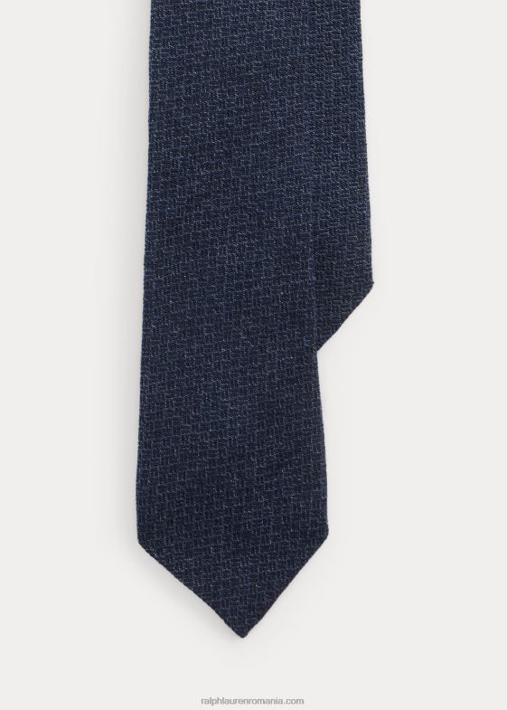 bleumarin/albastru praf bărbați Ralph Lauren cravată chevron cașmir-mătase 046888952