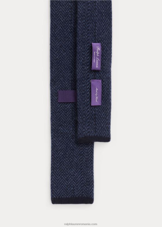 bleumarin/albastru praf bărbați Ralph Lauren cravată din tricot din cașmir 046888953