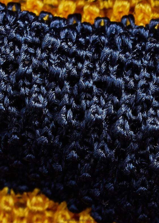 bleumarin/auriu bărbați Ralph Lauren cravată din mătase tricot în dungi 046882281