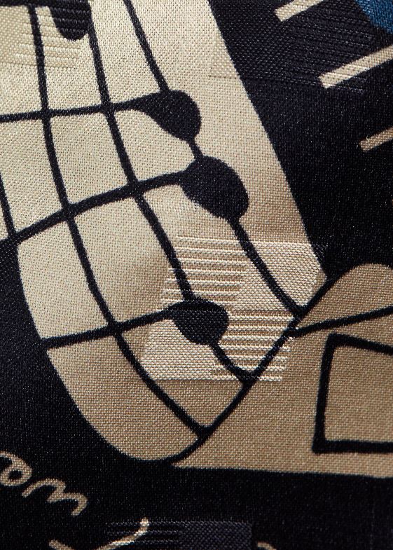 bleumarin/lt albastru/alb murdar mu bărbați Ralph Lauren cravată de mătase realizată manual cu note muzicale 046888831