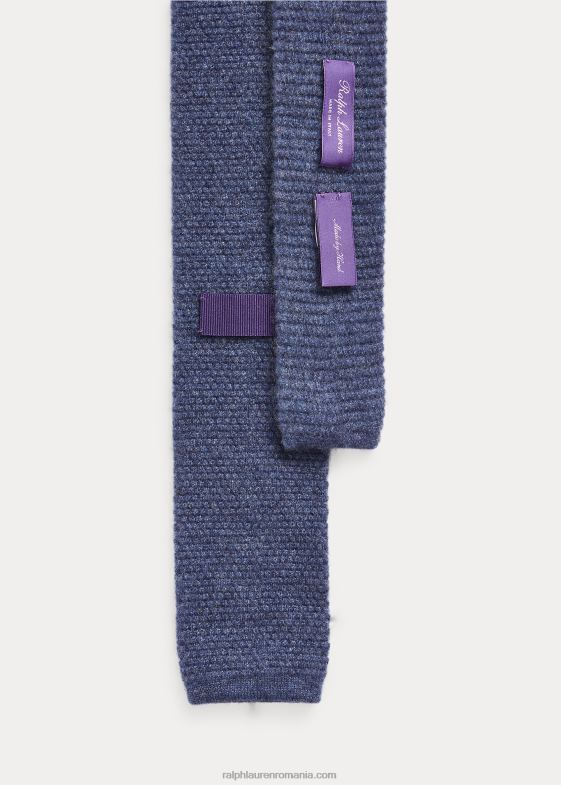 dark nimes blue melange bărbați Ralph Lauren tricot cravată de cașmir 046888963
