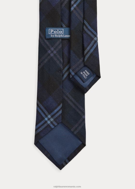 marina bărbați Ralph Lauren cravată challis din lână în carouri 046882510
