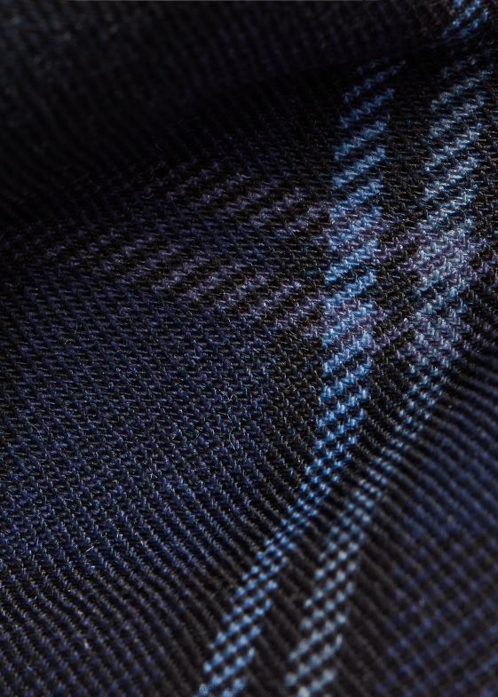 marina bărbați Ralph Lauren cravată challis din lână în carouri 046882510