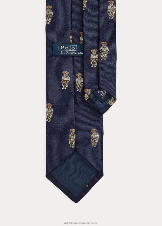 marina bărbați Ralph Lauren cravată repp din mătase urs polo 046882414